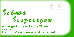 vilmos vesztergom business card